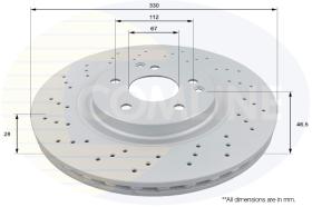 COMLI ADC1680V - COATED BRAKE DISC