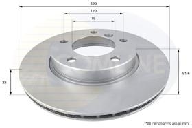 COMLI ADC1702V - COATED BRAKE DISC