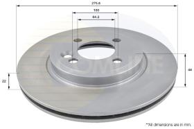 COMLI ADC1713V - COATED BRAKE DISC