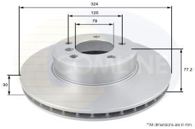 COMLI ADC1738V - COATED BRAKE DISC