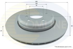 COMLI ADC1749V - COATED BRAKE DISC