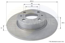 COMLI ADC1809 - COATED BRAKE DISC