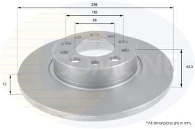 COMLI ADC1825 - COATED BRAKE DISC