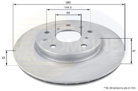 COMLI ADC1830V - COATED BRAKE DISC