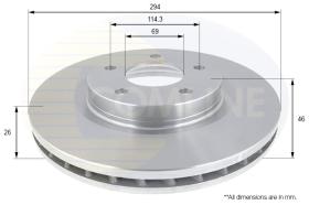 COMLI ADC2318V - COATED BRAKE DISC - SUPERSEDES ADC2721V