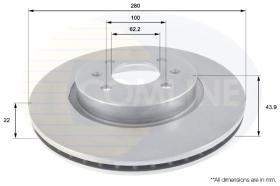 COMLI ADC2405V - COATED BRAKE DISC