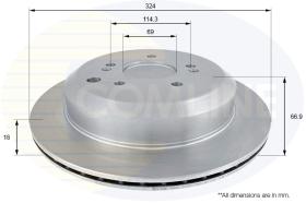 COMLI ADC2420V - COATED BRAKE DISC