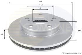 COMLI ADC2504V - COATED BRAKE DISC