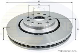 COMLI ADC2510V - COATED BRAKE DISC