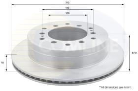 COMLI ADC2514V - COATED BRAKE DISC