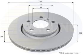 COMLI ADC2608V - COATED BRAKE DISC