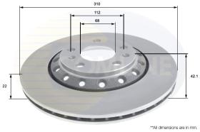 COMLI ADC2609V - COATED BRAKE DISC