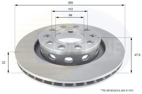 COMLI ADC2611V - COATED BRAKE DISC