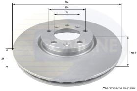 COMLI ADC2711V - COATED BRAKE DISC - SUPERSEDES ADC2985V