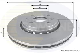 COMLI ADC2720V - COATED BRAKE DISC