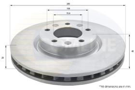 COMLI ADC2725V - COATED BRAKE DISC