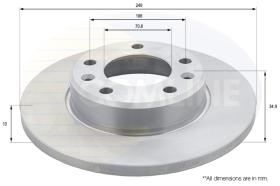 COMLI ADC2728 - COATED BRAKE DISC