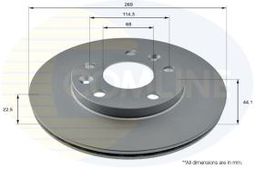 COMLI ADC2730V - COATED BRAKE DISC