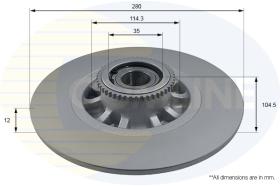 COMLI ADC1164 - COATED BRAKE DISC