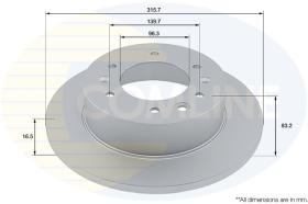 COMLI ADC4070 - COATED BRAKE DISC