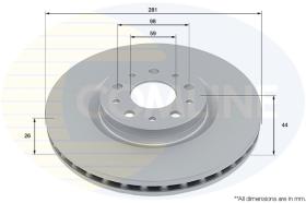 COMLI ADC2974V - COATED BRAKE DISC - SUPERSEDES ADC2975V