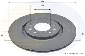 COMLI ADC2847V - COATED BRAKE DISC