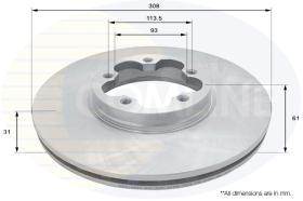 COMLI ADC1266V - COATED BRAKE DISC