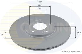 COMLI ADC2825V - COATED BRAKE DISC