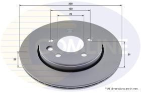 COMLI ADC2921V - COATED BRAKE DISC - SUPERSEDES ADC2998V