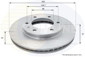 COMLI ADC1263V - COATED BRAKE DISC