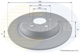 COMLI ADC1290 - COATED BRAKE DISC - SUPERSEDES ADC2862