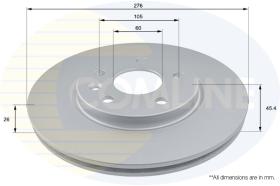 COMLI ADC1167V - COATED BRAKE DISC