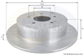 COMLI ADC1094 - COATED BRAKE DISC - SUPERSEDES ADC1094V