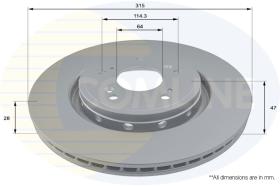 COMLI ADC0577V - COATED BRAKE DISC