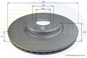 COMLI ADC2844V - COATED BRAKE DISC - SUPERSEDES ADC1258V