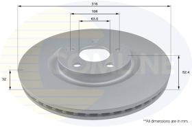 COMLI ADC1289V - COATED BRAKE DISC - SUPERSEDES ADC2860V