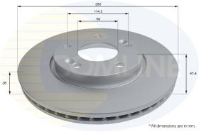 COMLI ADC2824V - COATED BRAKE DISC