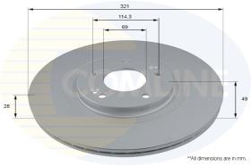 COMLI ADC2845V - COATED BRAKE DISC