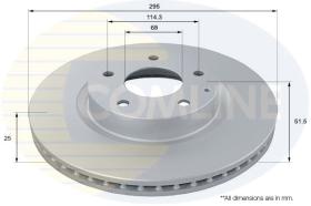 COMLI ADC0476V - COATED BRAKE DISC