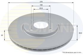 COMLI ADC1280V - COATED BRAKE DISC