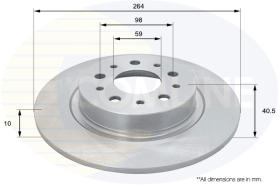 COMLI ADC1850 - BRAKE DISC - SUPERSEDES ADC2976