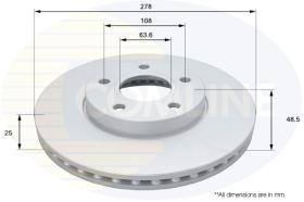 COMLI ADC1926V - COATED BRAKE DISC