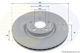 COMLI ADC2915V - COATED BRAKE DISC - SUPERSEDES ADC2988V, ADC4000V