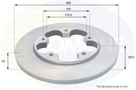 COMLI ADC1268 - COATED BRAKE DISC