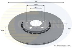 COMLI ADC2922V - COATED BRAKE DISC - SUPERSEDES ADC2936V