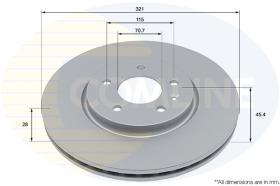 COMLI ADC2968V - COATED BRAKE DISC