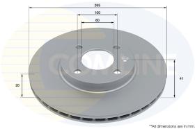 COMLI ADC2809V - COATED BRAKE DISC