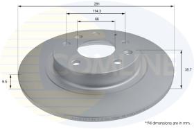 COMLI ADC2841 - COATED BRAKE DISC