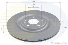 COMLI ADC2963V - COATED BRAKE DISC