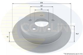 COMLI ADC4072 - COATED BRAKE DISC